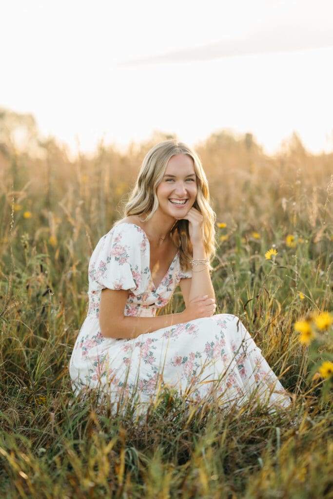 Senior Summer Session during golden hour in Waseca Minnesota